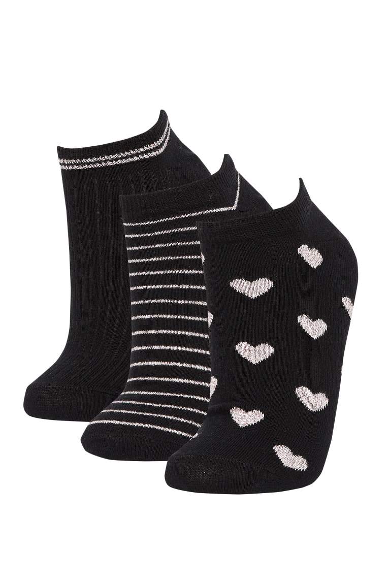 Women Fall In Love 3 Pack Cotton Booties Socks