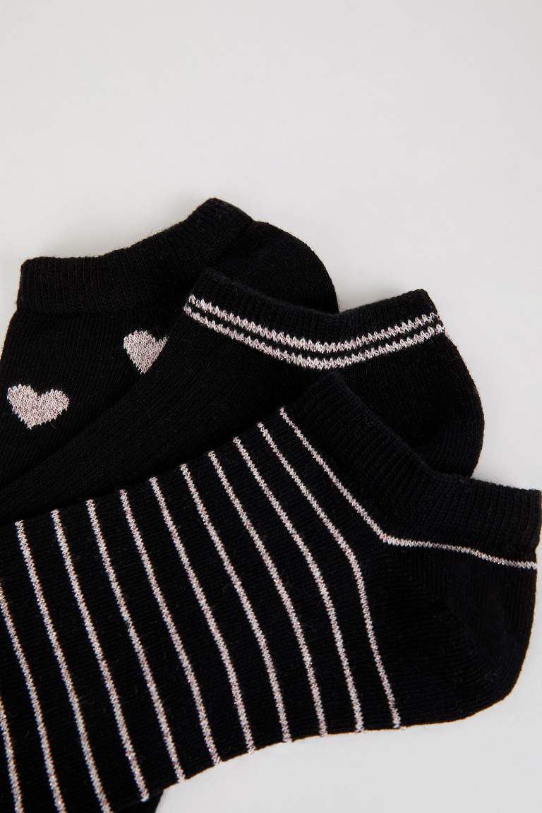 Women Fall In Love 3 Pack Cotton Booties Socks