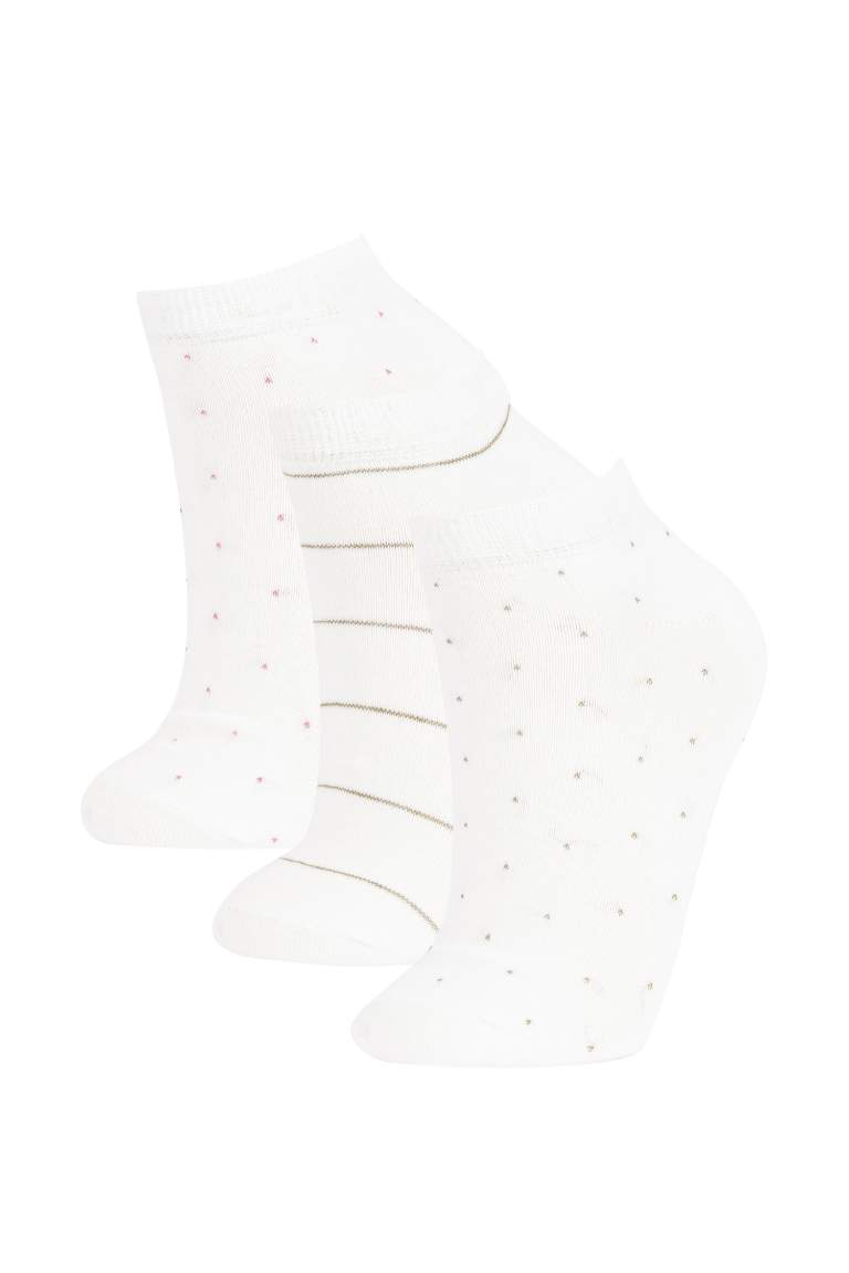 Lot de 3 paires de Chaussettes Courtes en Coton pour Femme