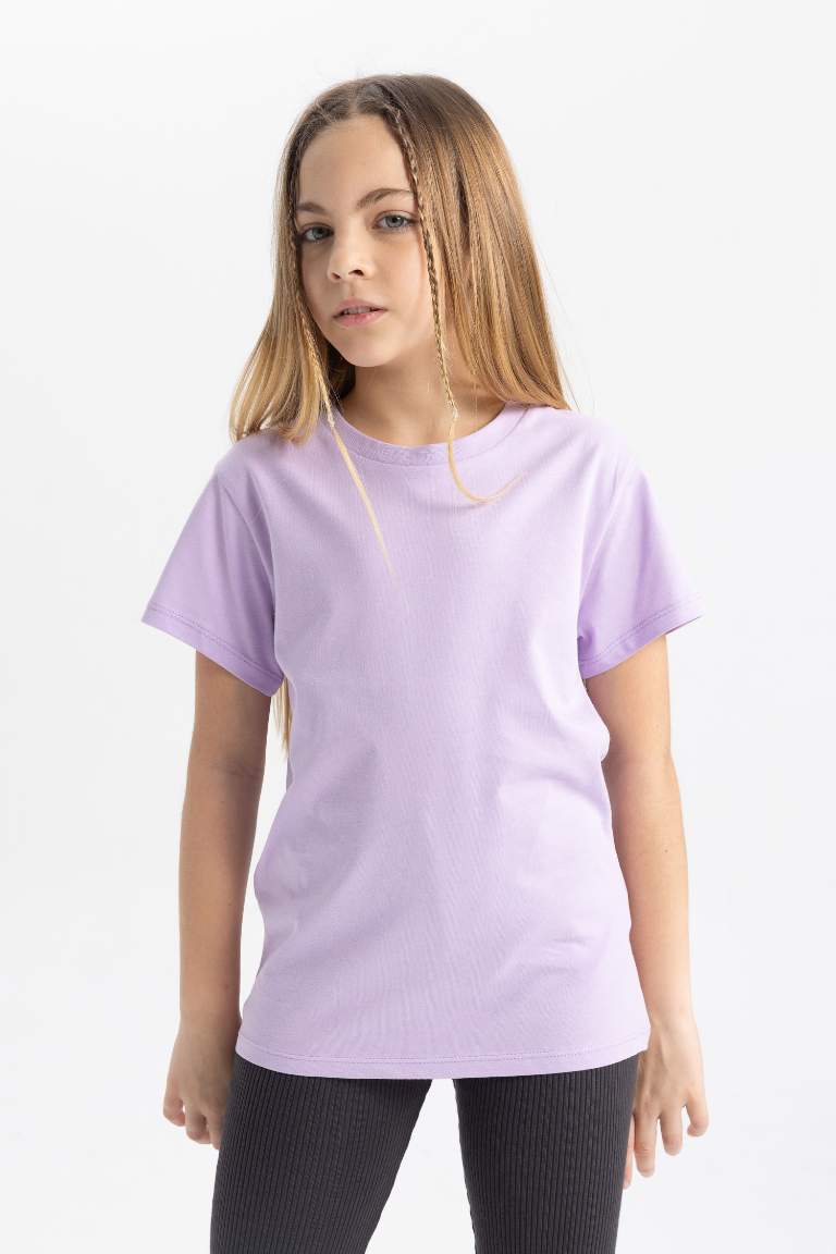 Girl Short Sleeve Basic T-Shirt