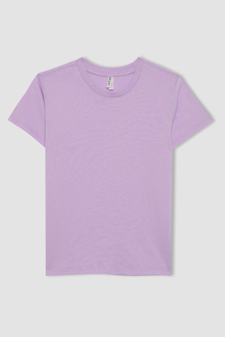 Girl Short Sleeve Basic T-Shirt