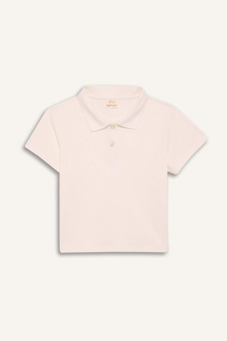 T-shirt Polo slim à manches courtes pour fille