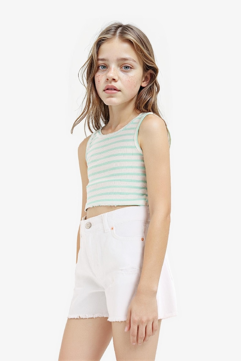 Girl Crop Camisole Tank Top