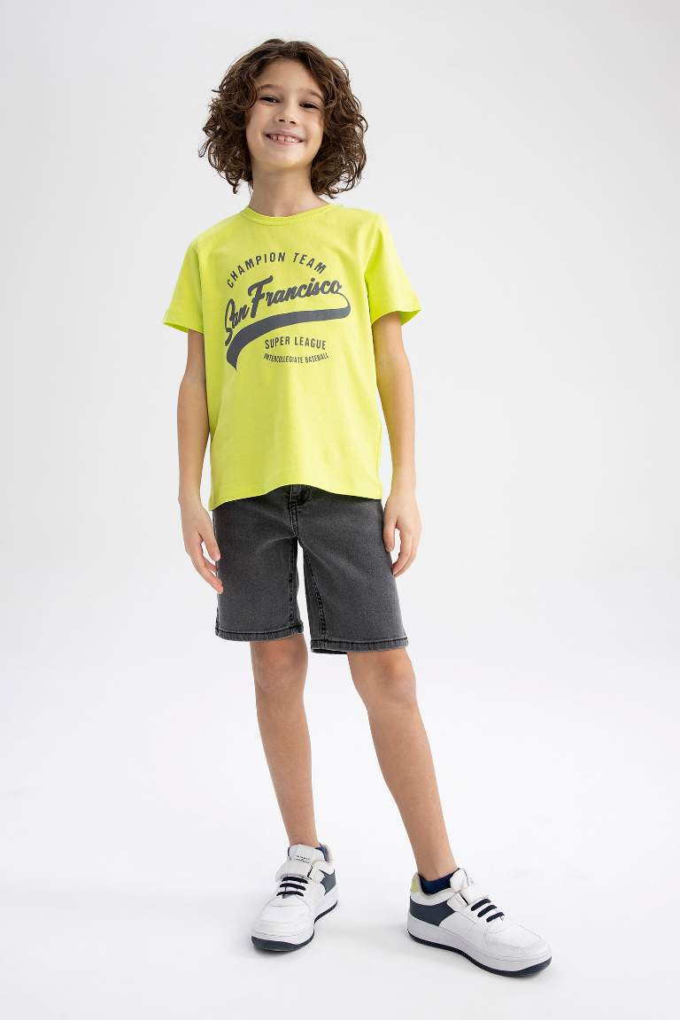 Boy Regular Fit Crew Neck Printed Short Sleeve T-Shirt