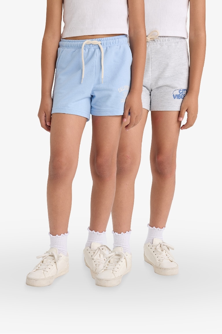 Girl Sweatshirt Fabric 2 Piece Shorts