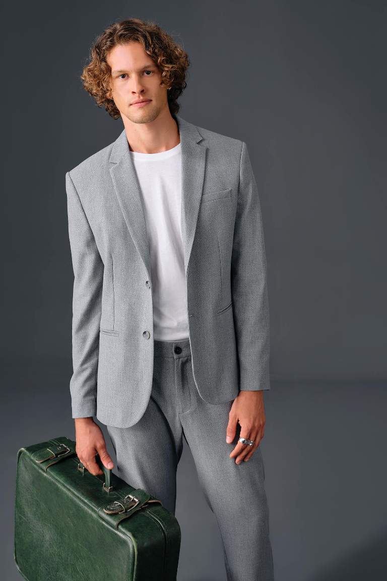 Slim Fit Lined Blazer