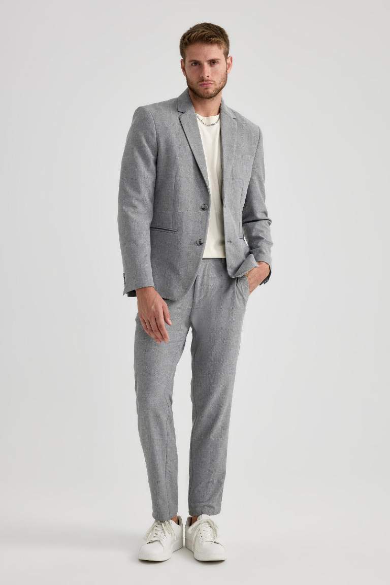 Slim Fit Lined Blazer