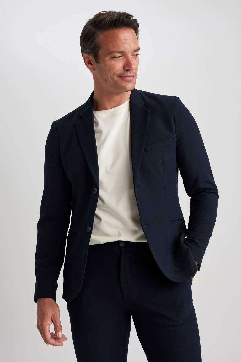 Slim Fit Lined Blazer