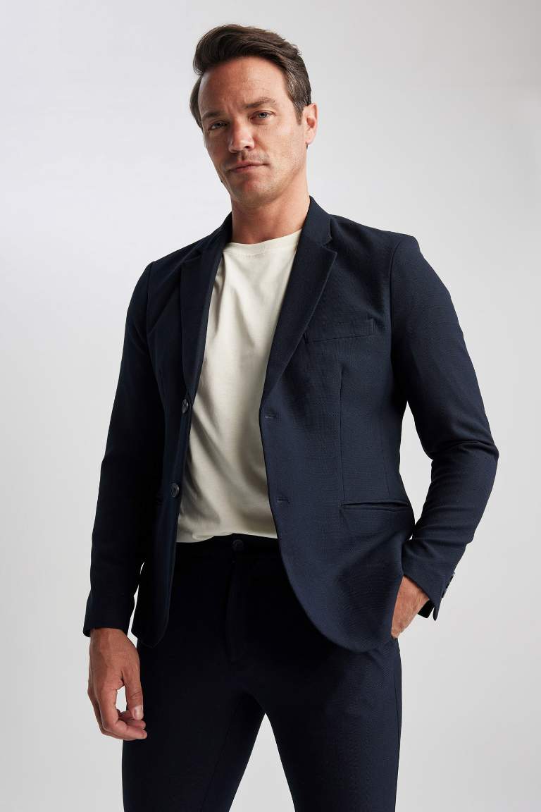 Slim Fit Lined Blazer