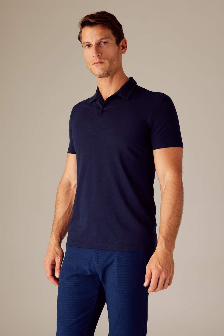 Modern Fit Pique Short Sleeve Polo Shirt