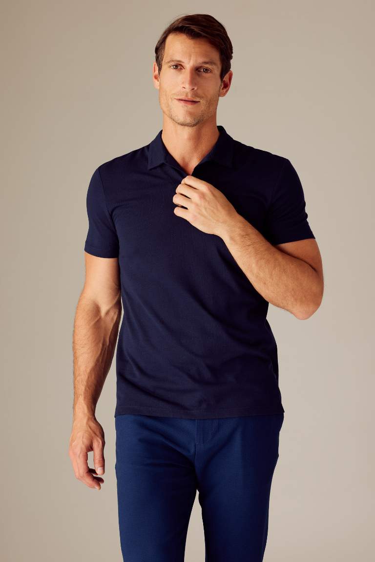 Modern Fit Pique Short Sleeve Polo Shirt