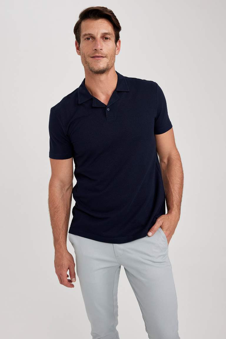 Modern Fit Pique Short Sleeve Polo Shirt