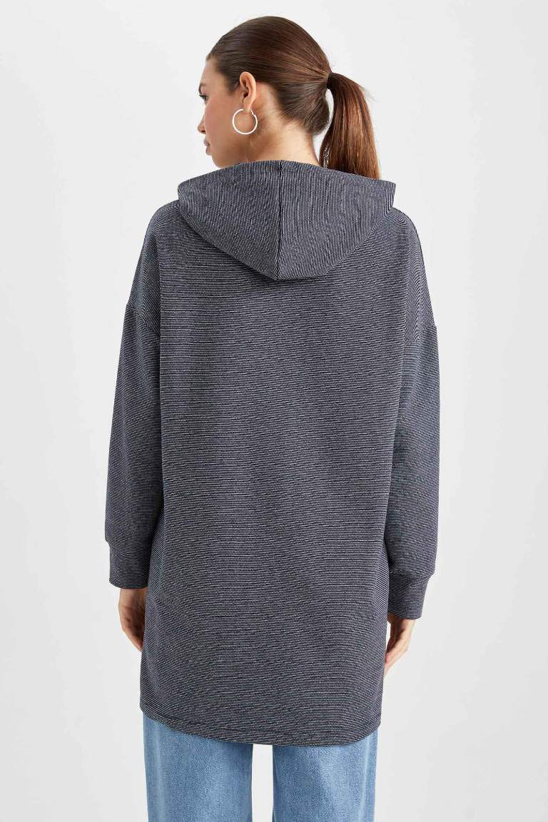 Regular Fit Thin Sweatshirt Fabric Long Sleeve Tunic