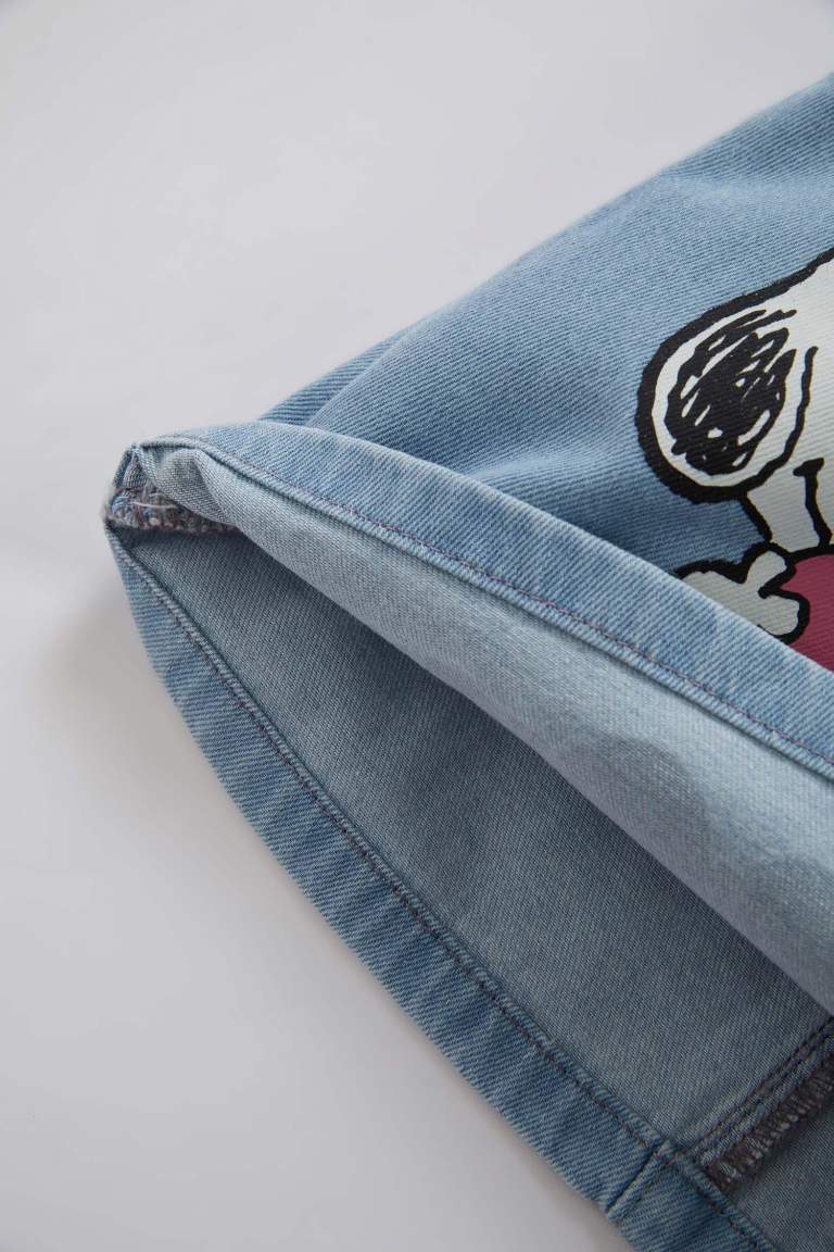 Kız Bebek Snoopy Jean Salopet Elbise