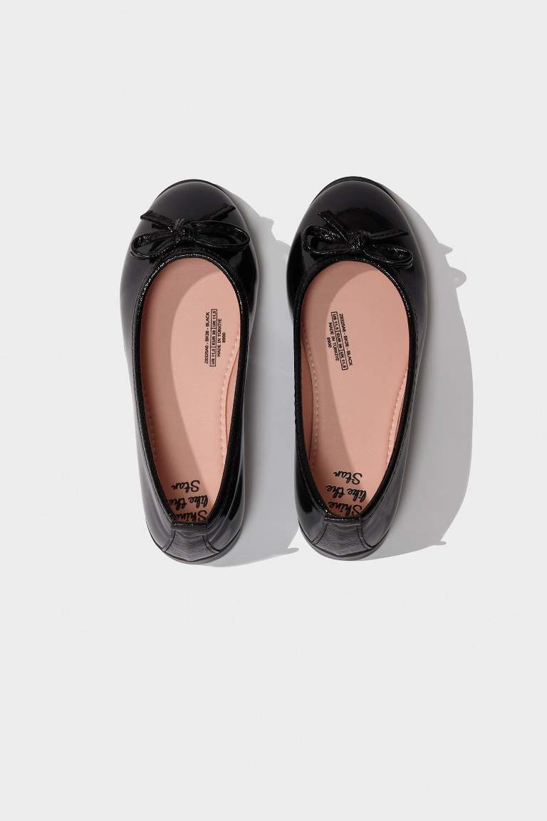 Girl Faux Leather Flat Shoes