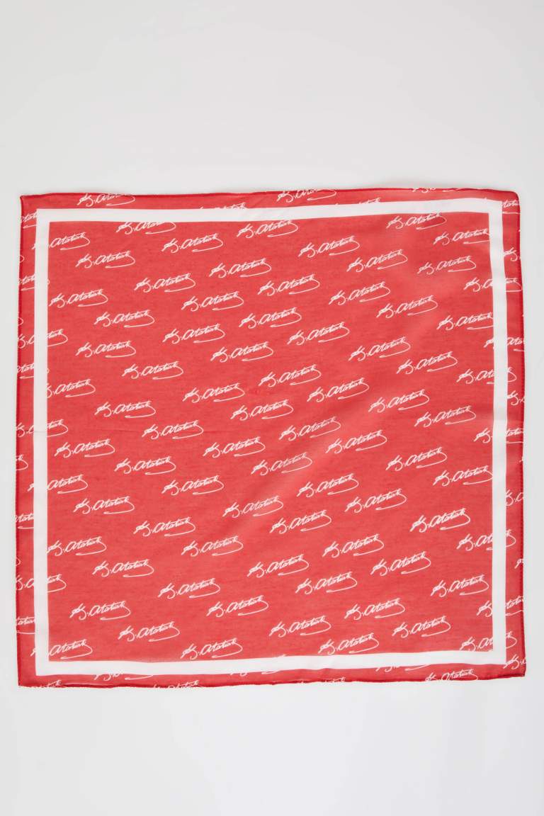 Erkek Çocuk Atatürk İmzalı Saten Bandana