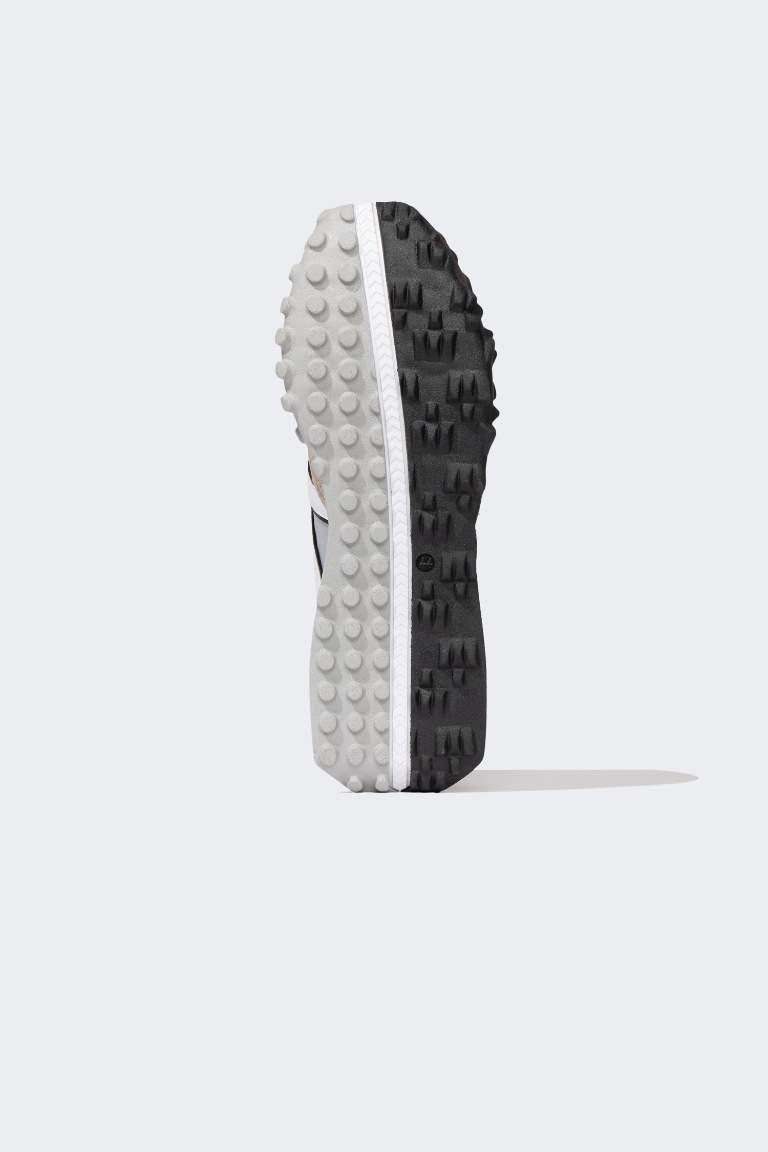 Erkek NASA Kalın Taban Bağcıklı Suni Deri Sneaker