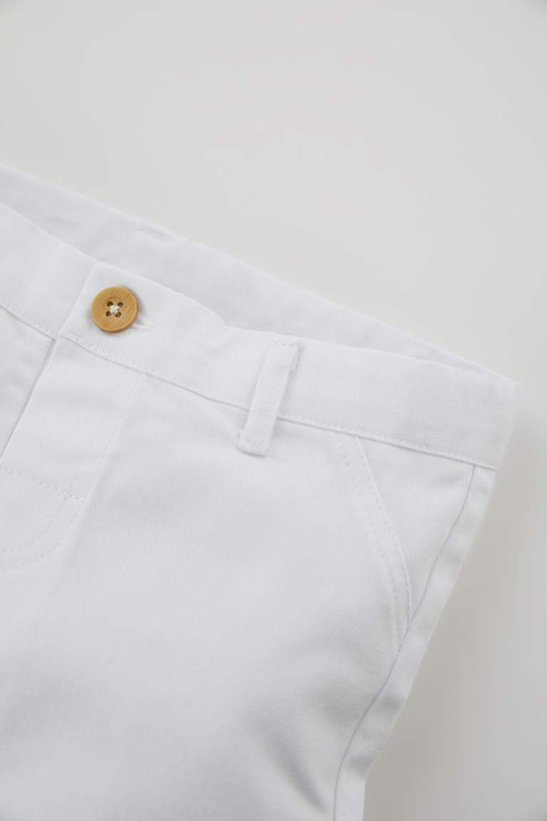 Short en Gabardine pour Bébé Garçon