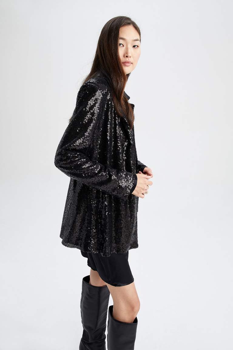 Loose Fit Ceket Yaka Blazer Ceket
