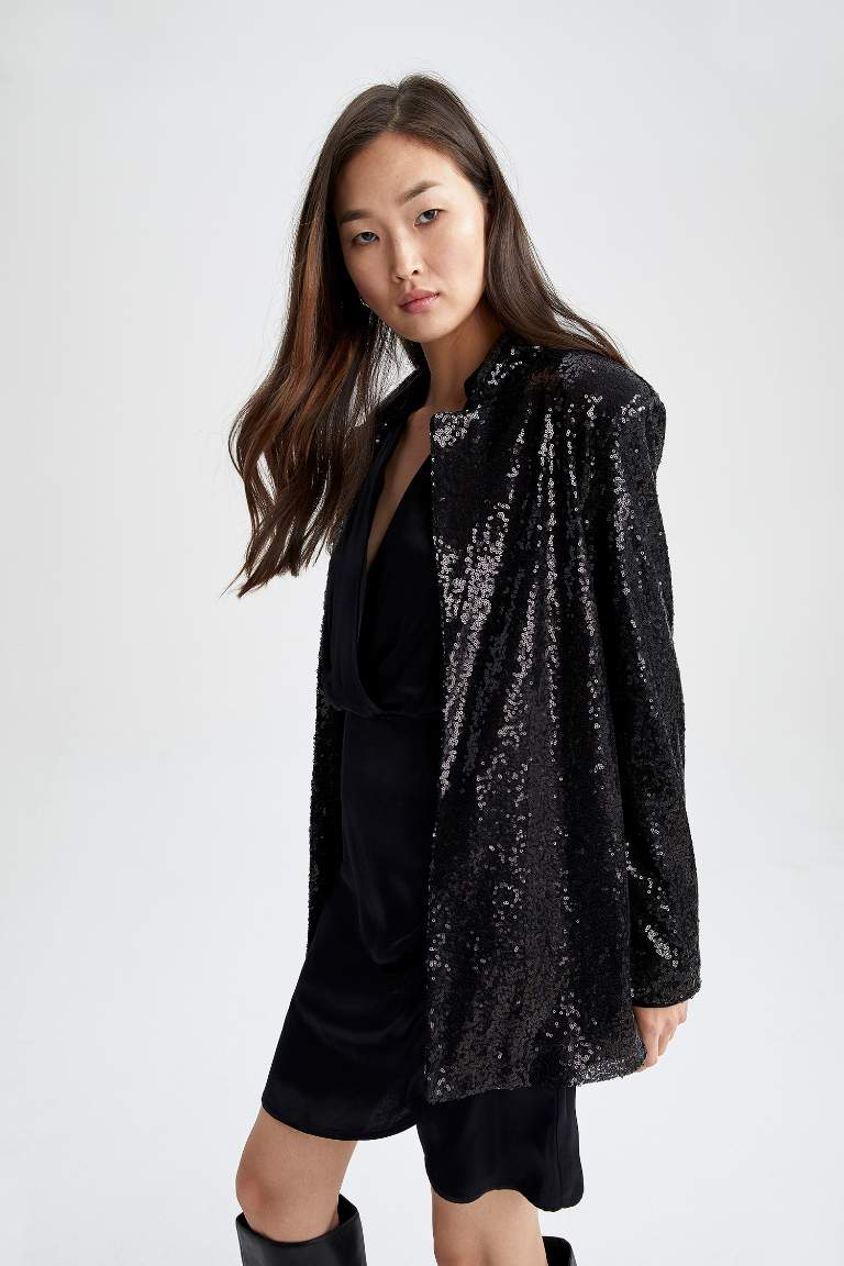 Loose Fit Ceket Yaka Blazer Ceket