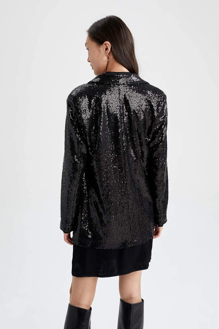Loose Fit Ceket Yaka Blazer Ceket
