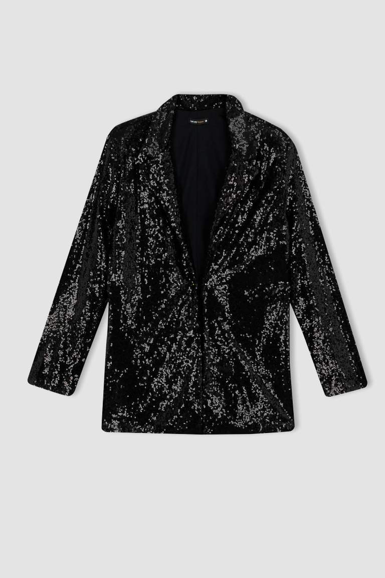 Loose Fit Ceket Yaka Blazer Ceket