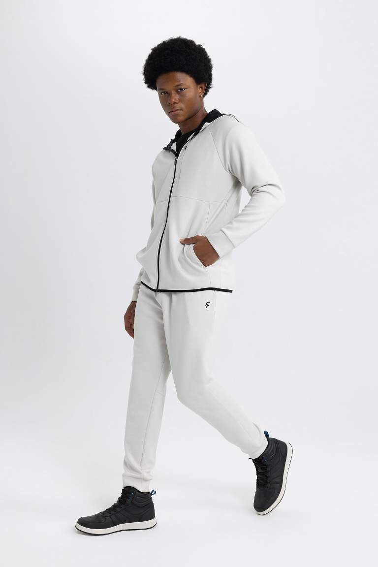 DeFactoFit Slim Fit Standard Leg Skuba Diving Fabric Jogger