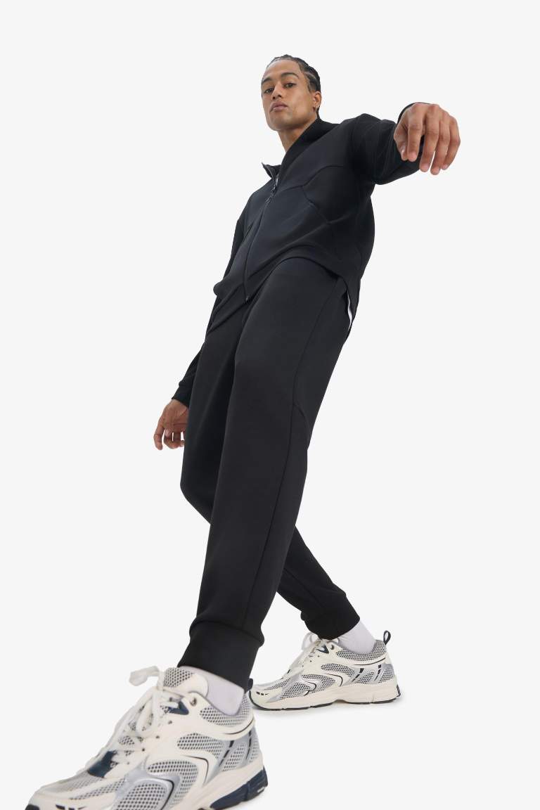 DeFactoFit Slim Fit Dar Kesim Standart Paça Skuba Dalgıç Kumaş Jogger Eşofman Altı