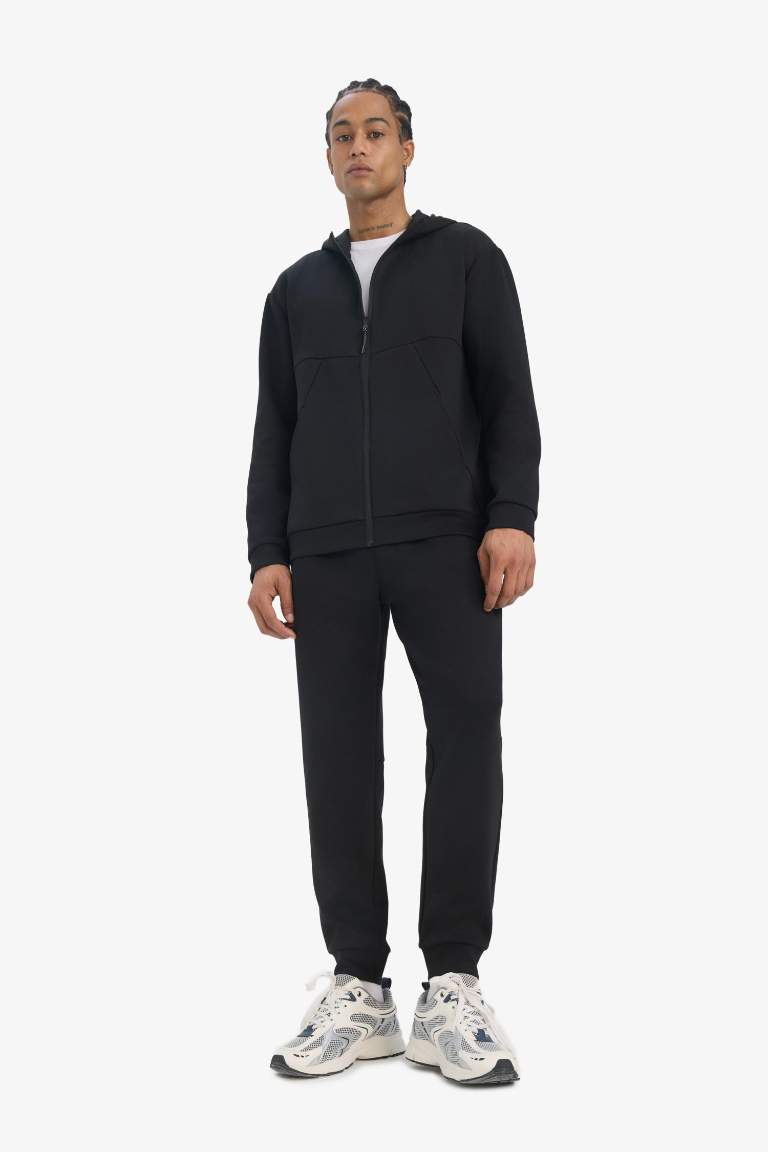 DeFactoFit Slim Fit Dar Kesim Standart Paça Skuba Dalgıç Kumaş Jogger Eşofman Altı