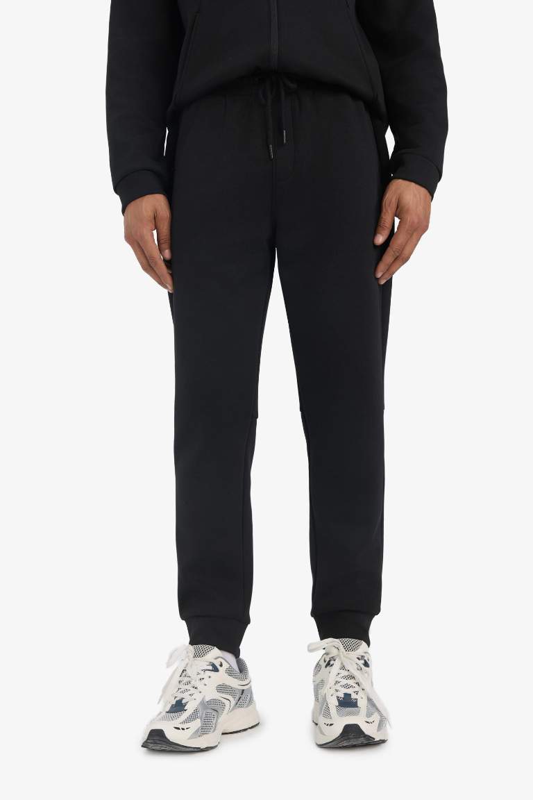DeFactoFit Slim Fit Dar Kesim Standart Paça Skuba Dalgıç Kumaş Jogger Eşofman Altı