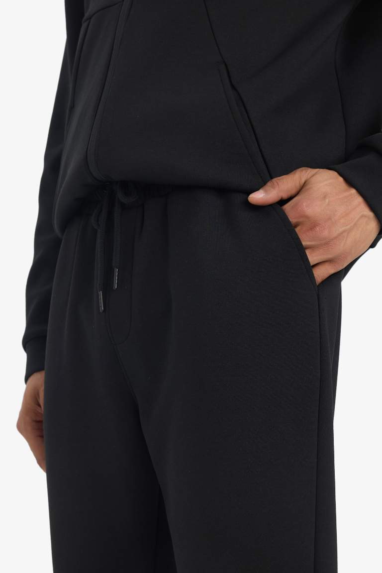 DeFactoFit Slim Fit Dar Kesim Standart Paça Skuba Dalgıç Kumaş Jogger Eşofman Altı