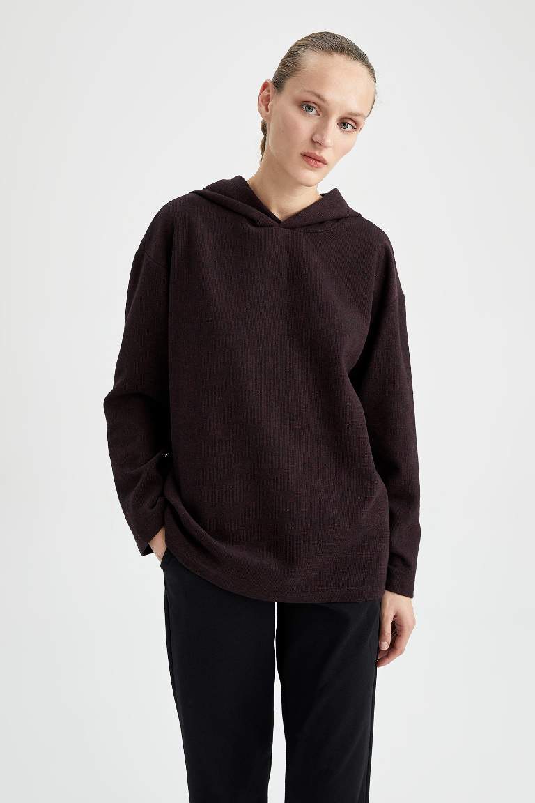 Kapüşonlu Basic Sweatshirt