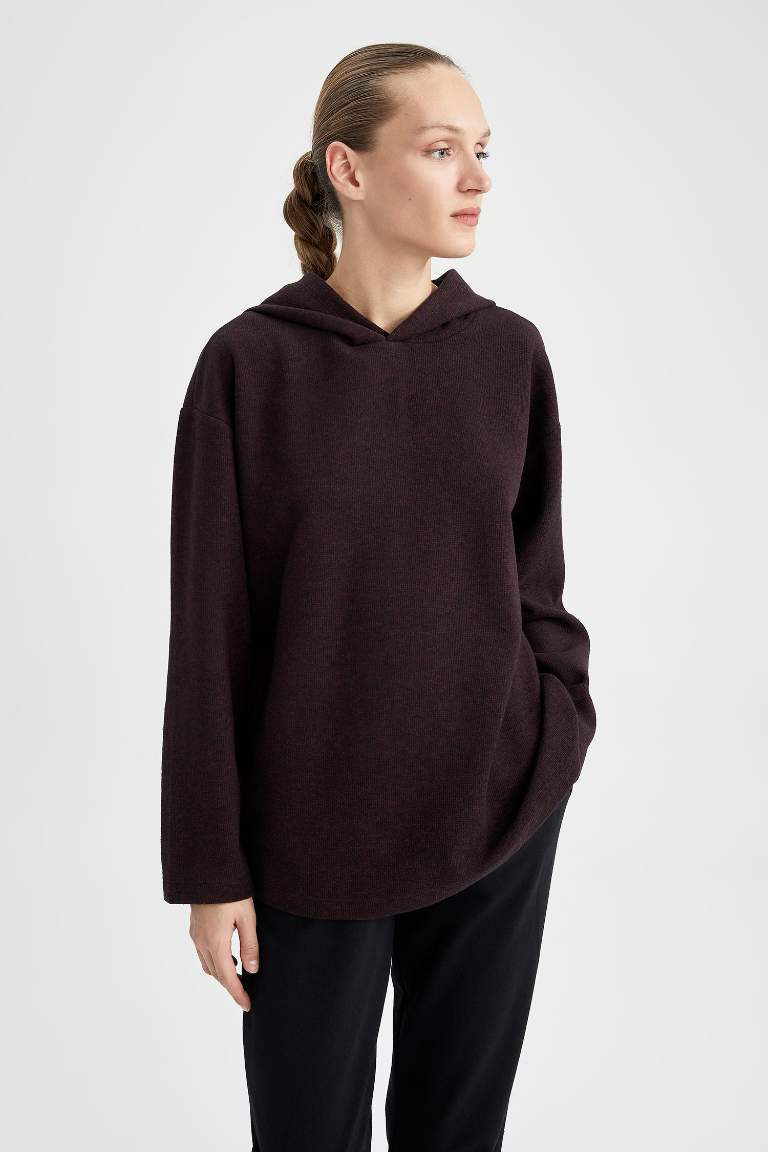 Kapüşonlu Basic Sweatshirt