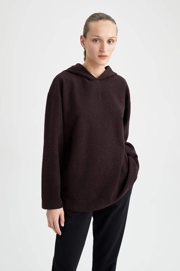 Kapüşonlu Basic Sweatshirt