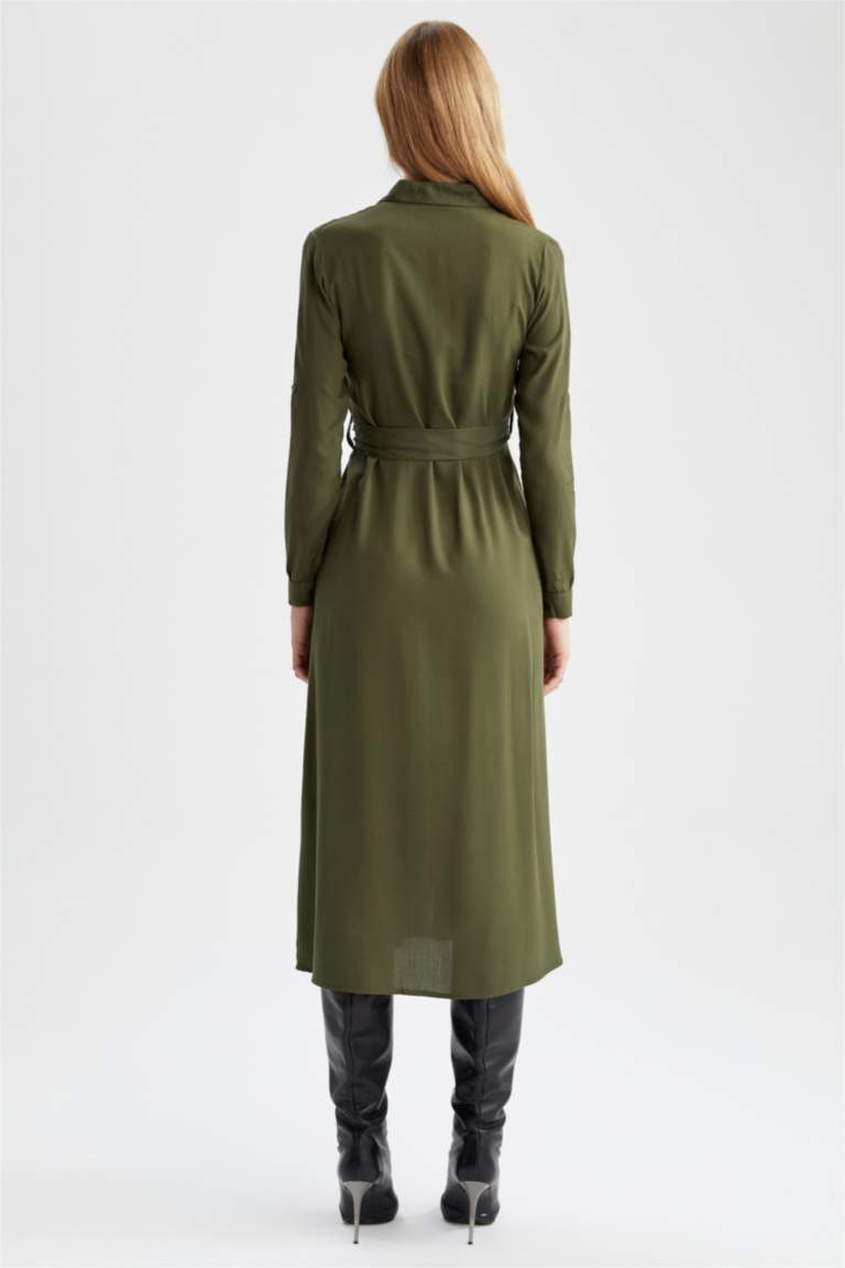 فستان كم طويل فيسكوز