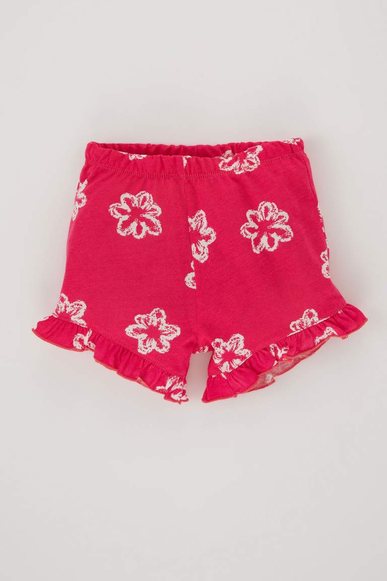 Baby Girl Floral Short Sleeve T-Shirt Shorts 2-Pack Set