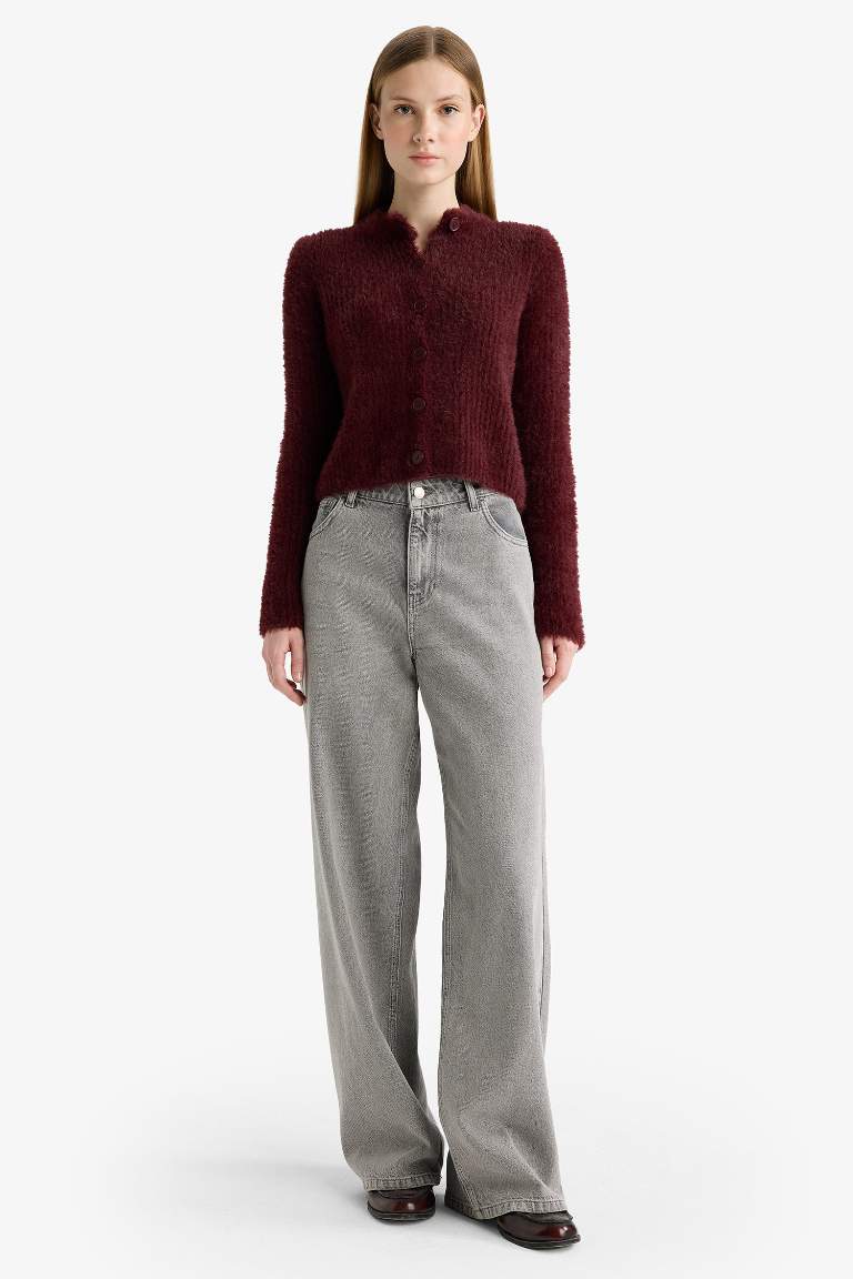 Coool Slim Fit Dar Kesim Bisiklet Yaka Triko Hırka