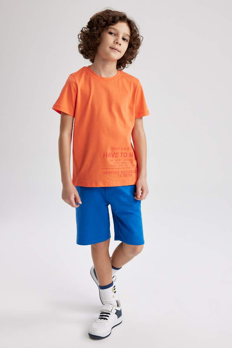 Boy Regular Fit Crew Neck Printed Short Sleeve T-Shirt