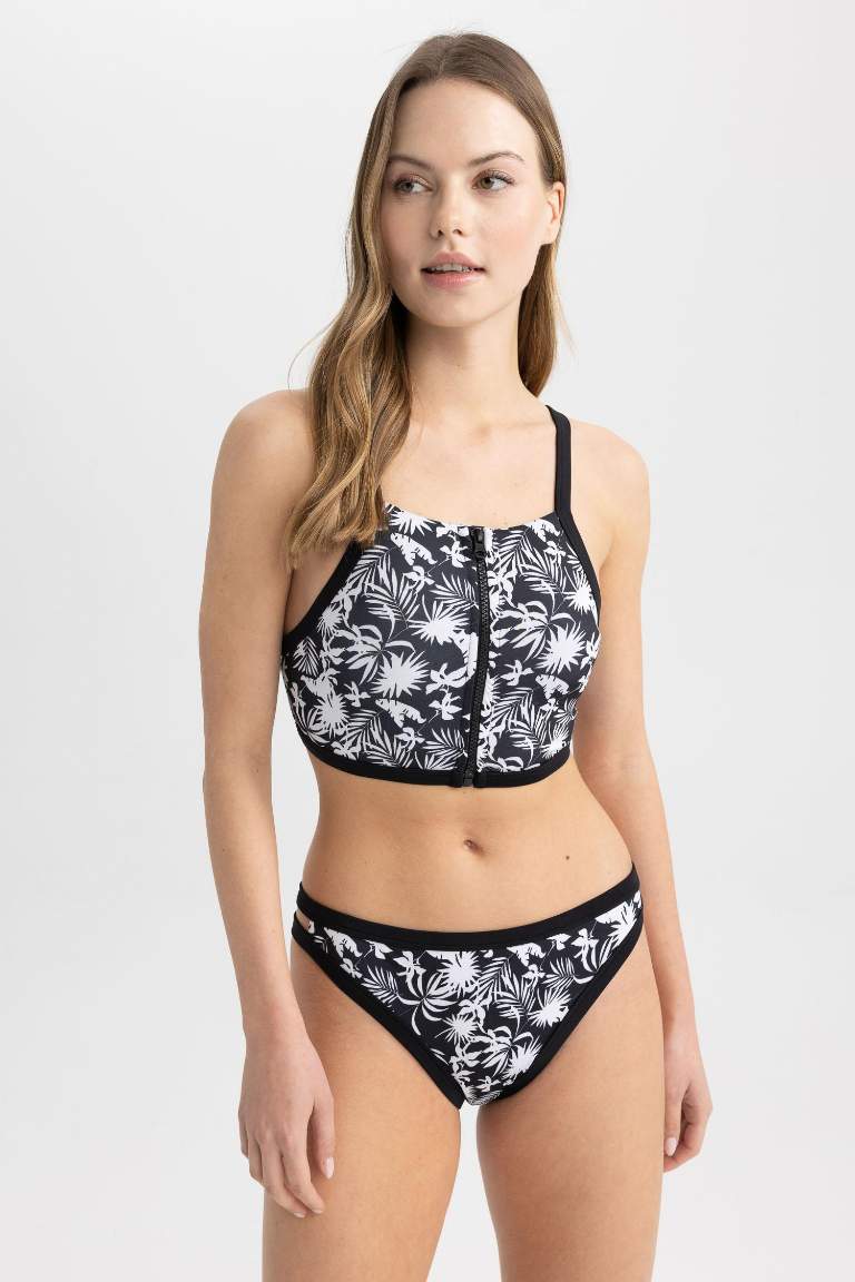 DeFactoFit Patterned Bikini Top