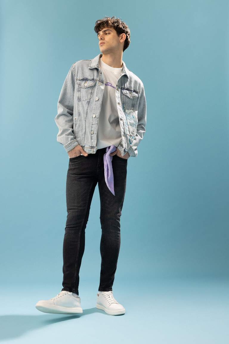 Slim Comfort Fit Normal Bel Dar Paça Jean Pantolon