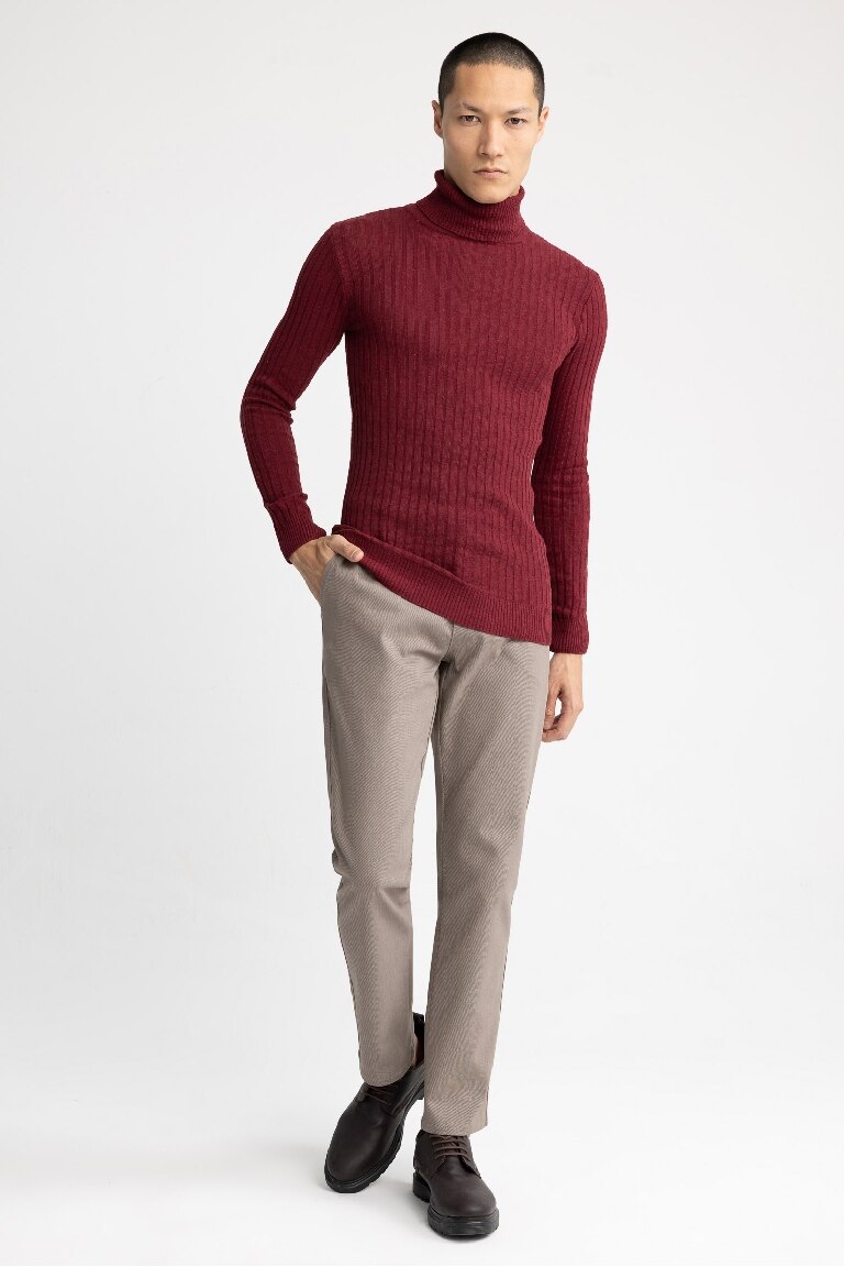 Regular Fit Turtleneck Knitwear Pullover