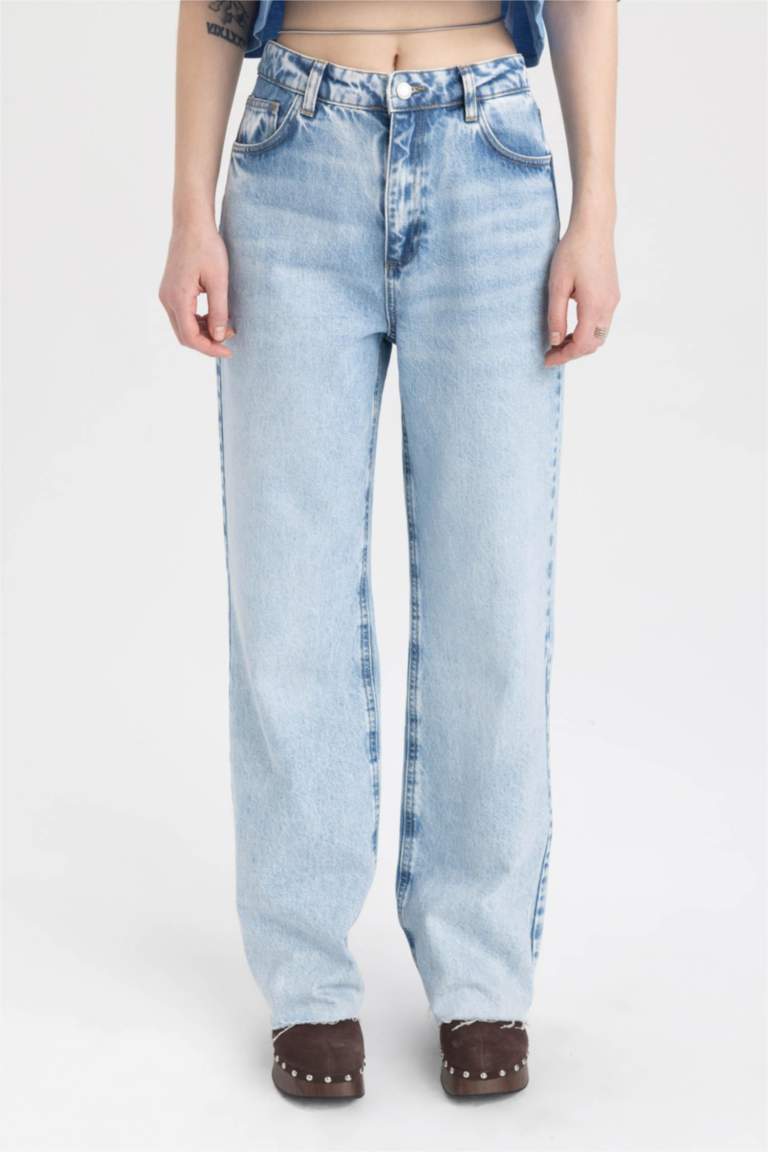 DeFacto X Wiser Wash 90's Wide Leg Jean %100 Pamuk Pantolon