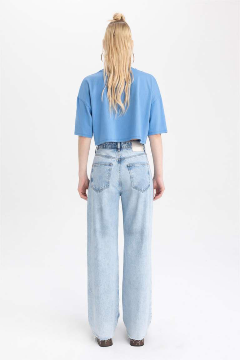 DeFacto X Wiser Wash 90's Wide Leg Jean %100 Pamuk Pantolon