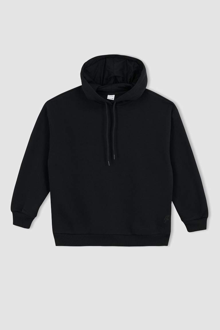 DeFactoFit Oversize Fit Hooded Sports Sweatshirt