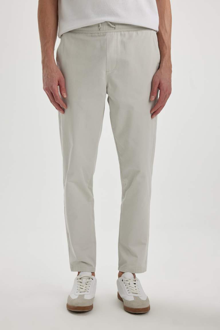 jogger Super Skinny Hem Gabardine Trousers