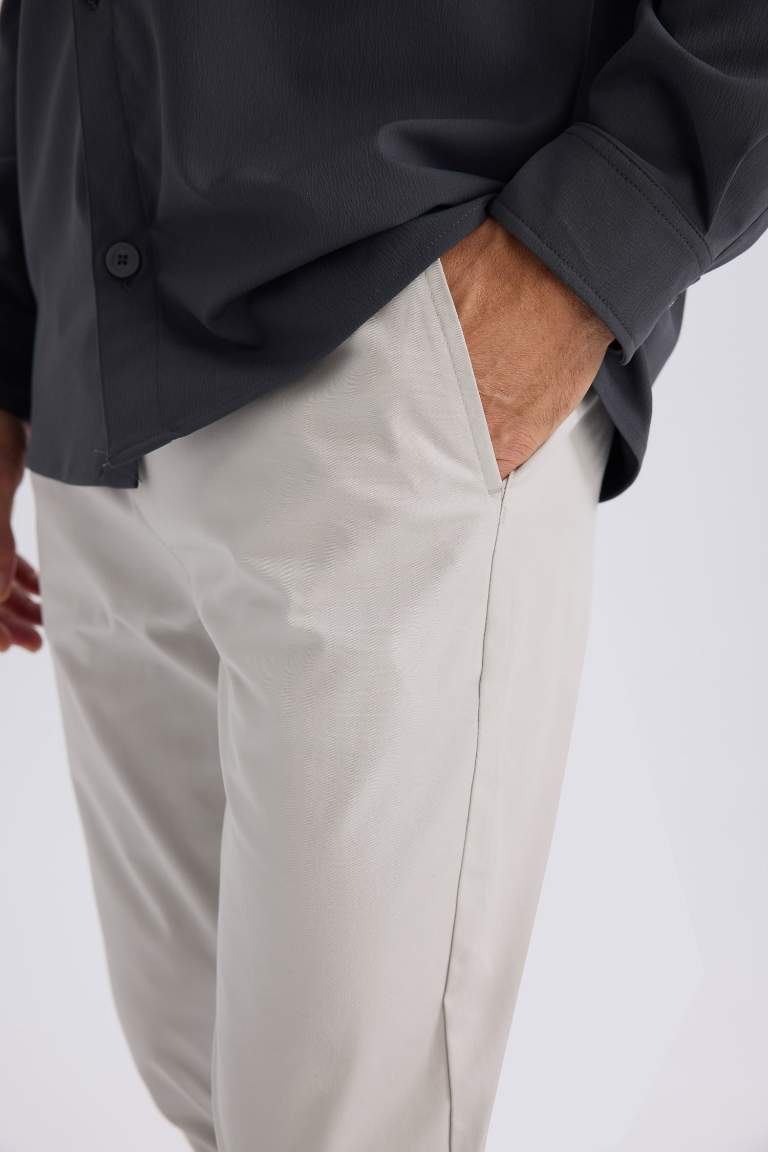 Yazlık Jogger Dar Paça Gabardin Pantolon