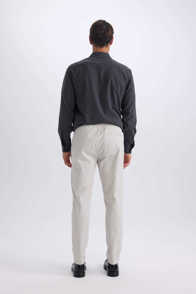 jogger Super Skinny Hem Gabardine Trousers