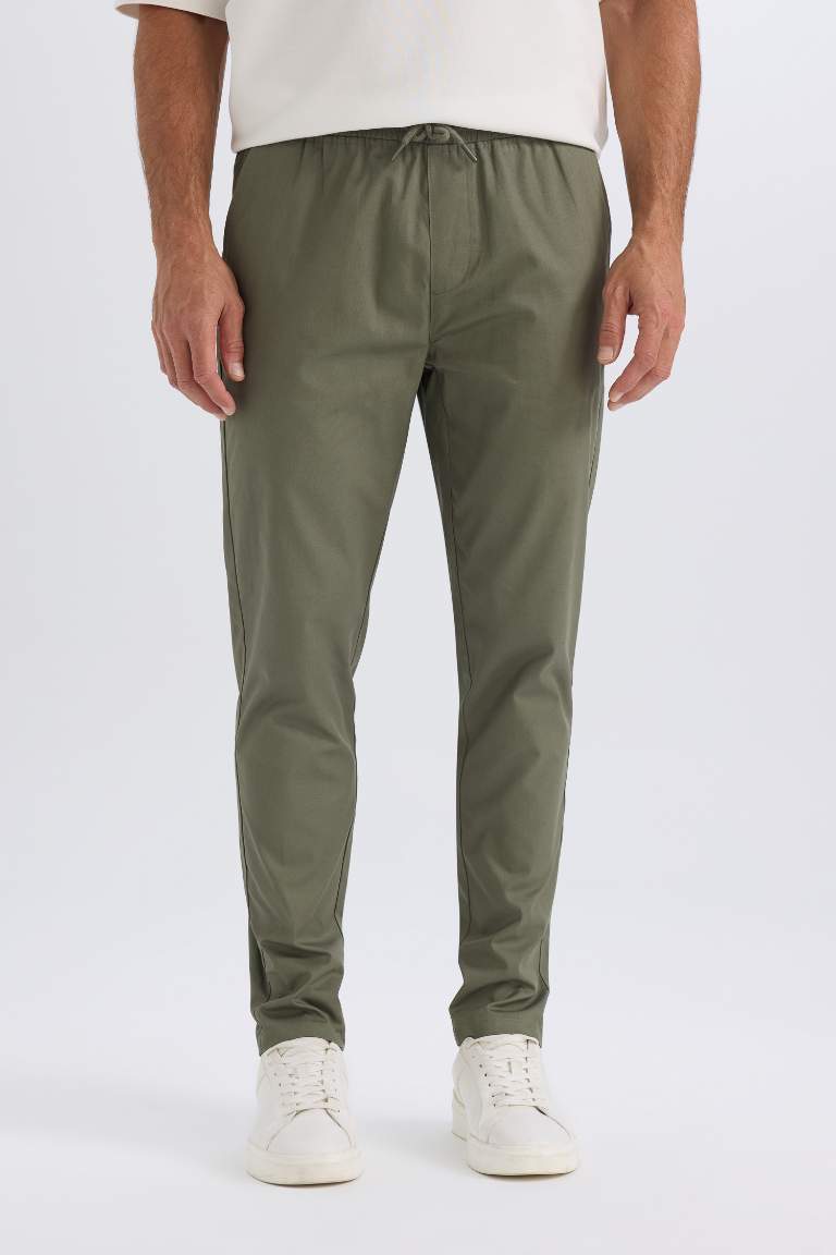 jogger Super Skinny Hem Gabardine Trousers