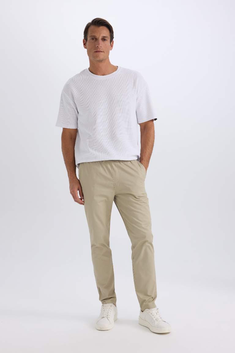 jogger Super Skinny Hem Gabardine Trousers