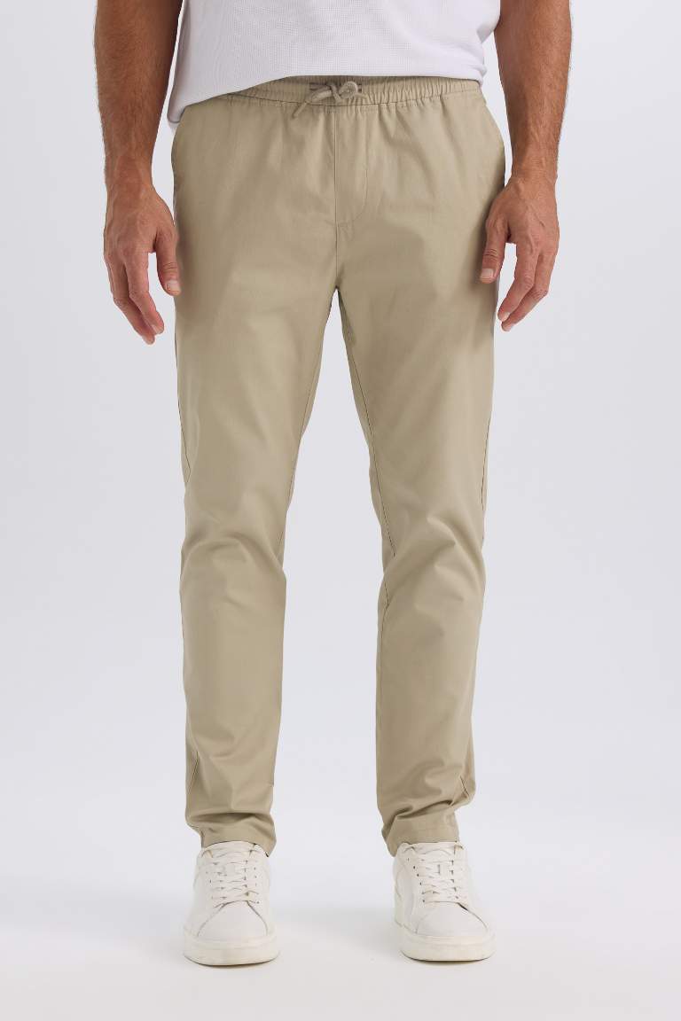 jogger Super Skinny Hem Gabardine Trousers